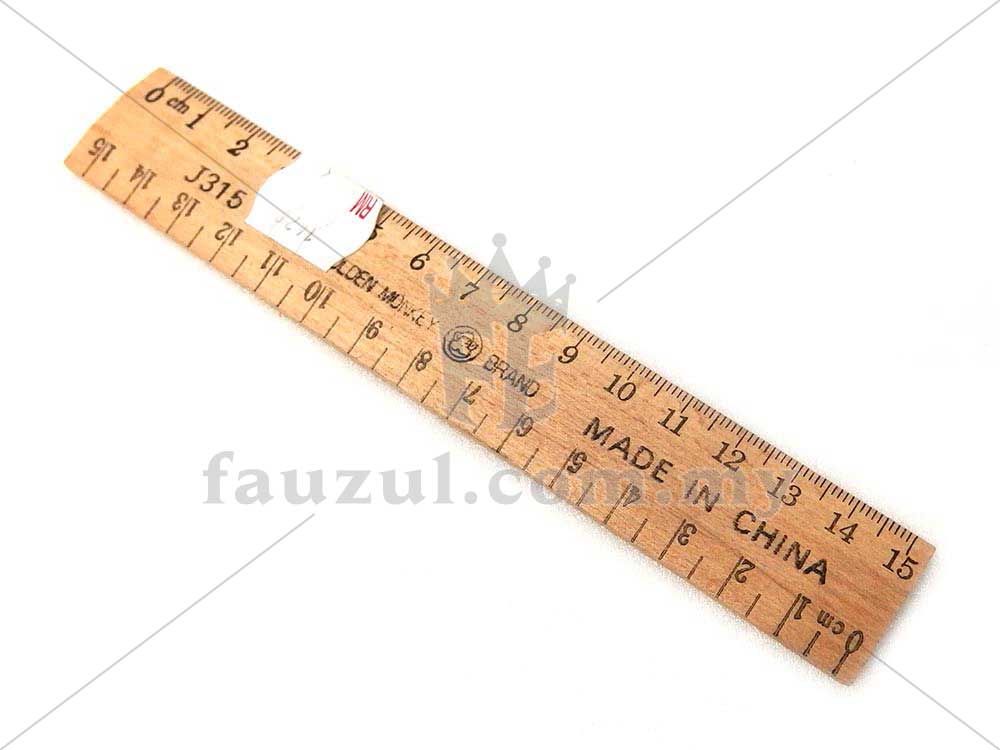 Wooden Ruler 15cm / 30cm / 1 Meter