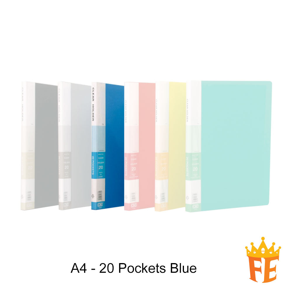 CBE 76020 / 77020 20 / 40 / 60 / 80 Pockets PP Clear Holder A4 / F4