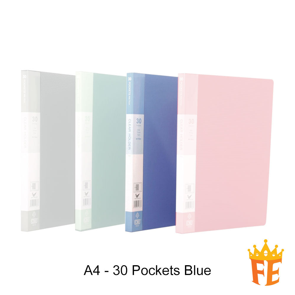 CBE 76030 / 50 / 70 Pockets Side Throw PP Clear Holder (A4)