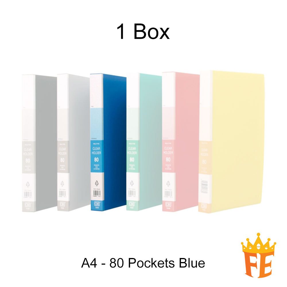 CBE 76020 / 77020 20 / 40 / 60 / 80 Pockets PP Clear Holder A4 / F4