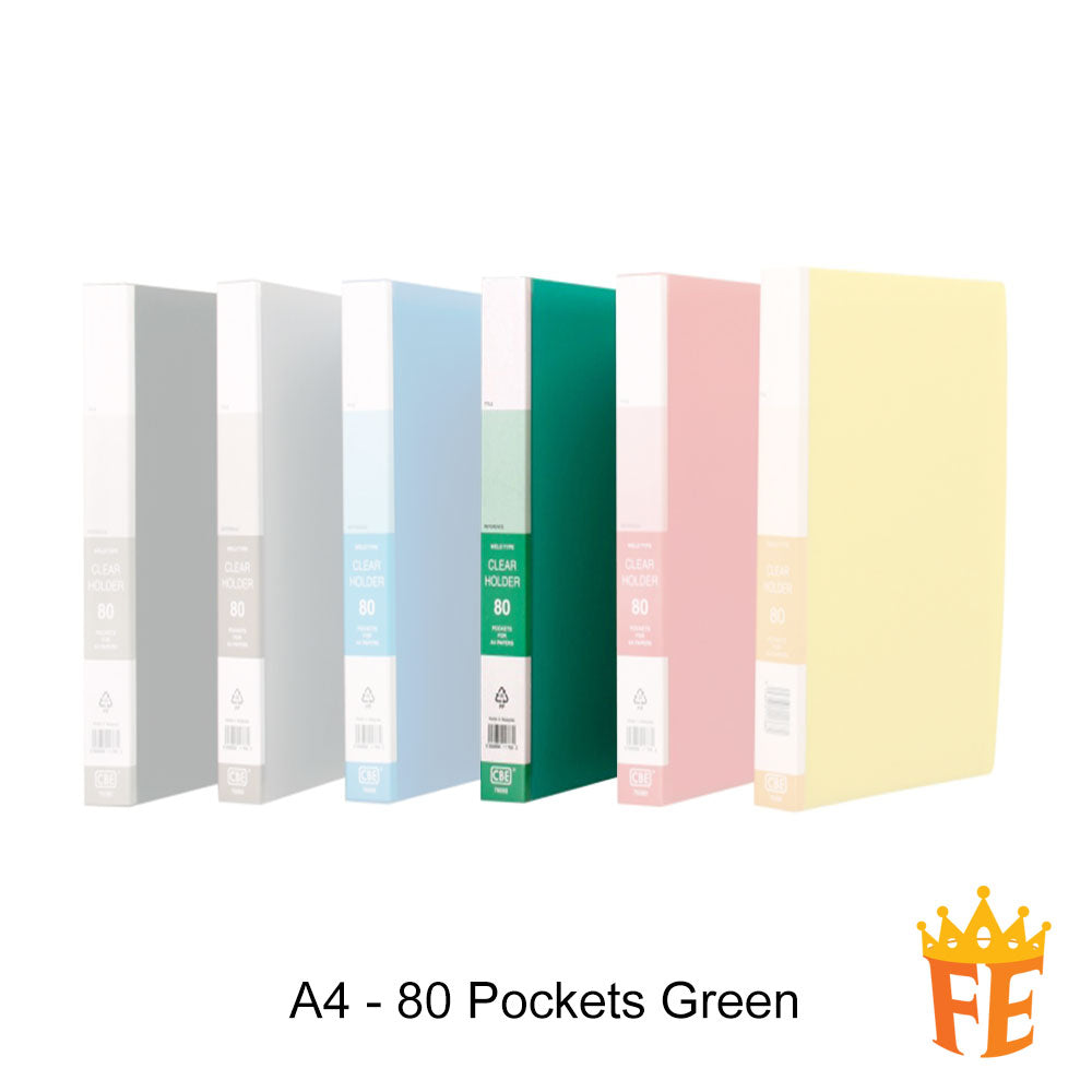 CBE 76020 / 77020 20 / 40 / 60 / 80 Pockets PP Clear Holder A4 / F4