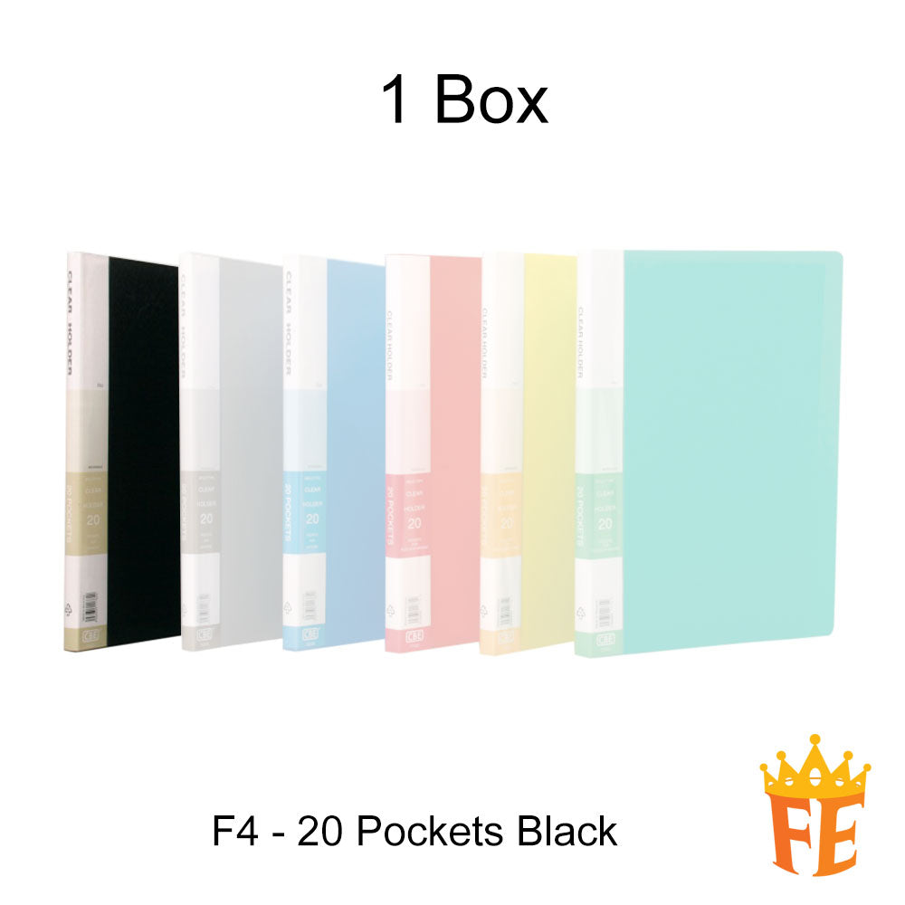 CBE 76020 / 77020 20 / 40 / 60 / 80 Pockets PP Clear Holder A4 / F4