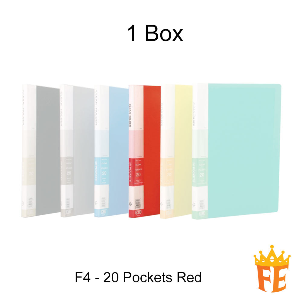 CBE 76020 / 77020 20 / 40 / 60 / 80 Pockets PP Clear Holder A4 / F4