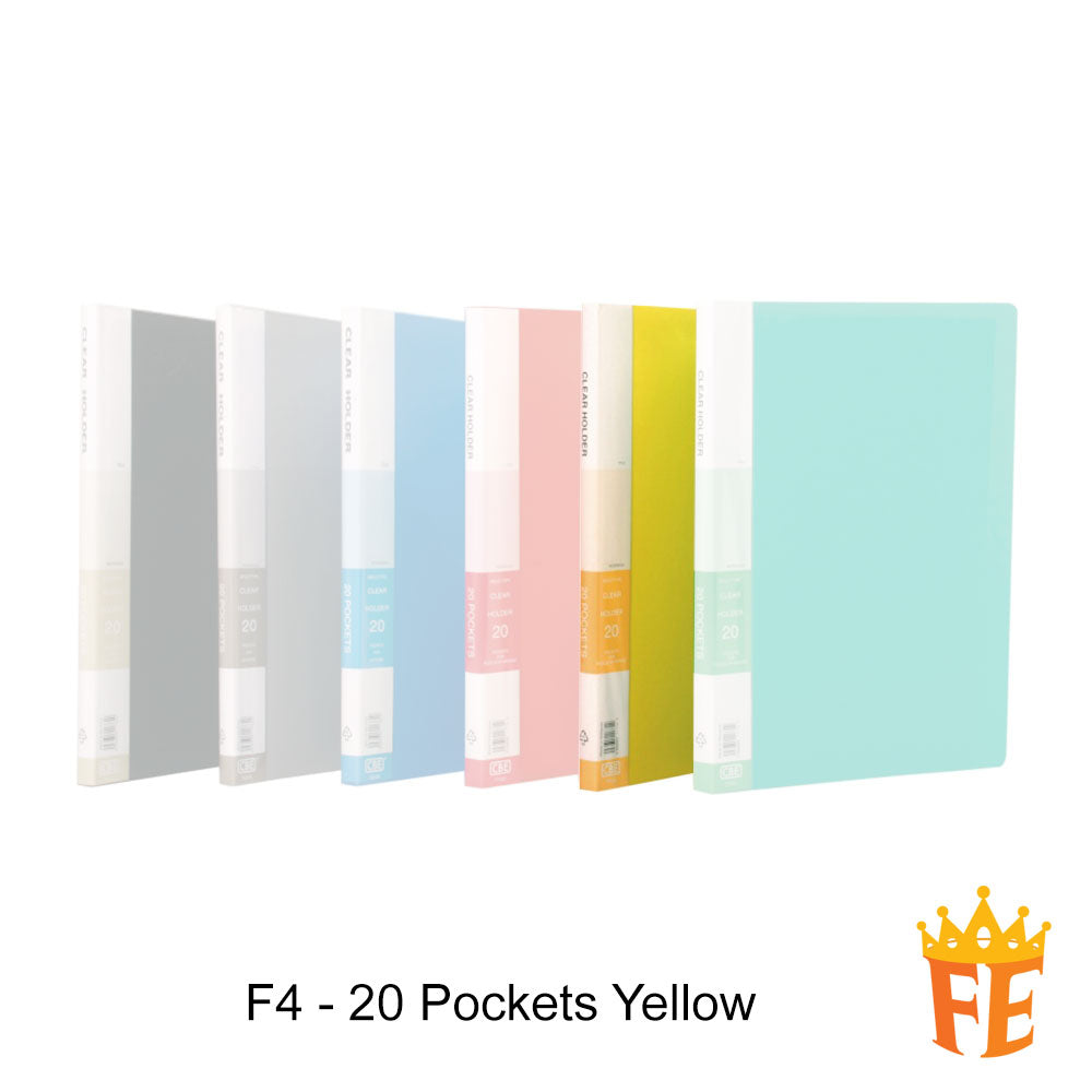 CBE 76020 / 77020 20 / 40 / 60 / 80 Pockets PP Clear Holder A4 / F4