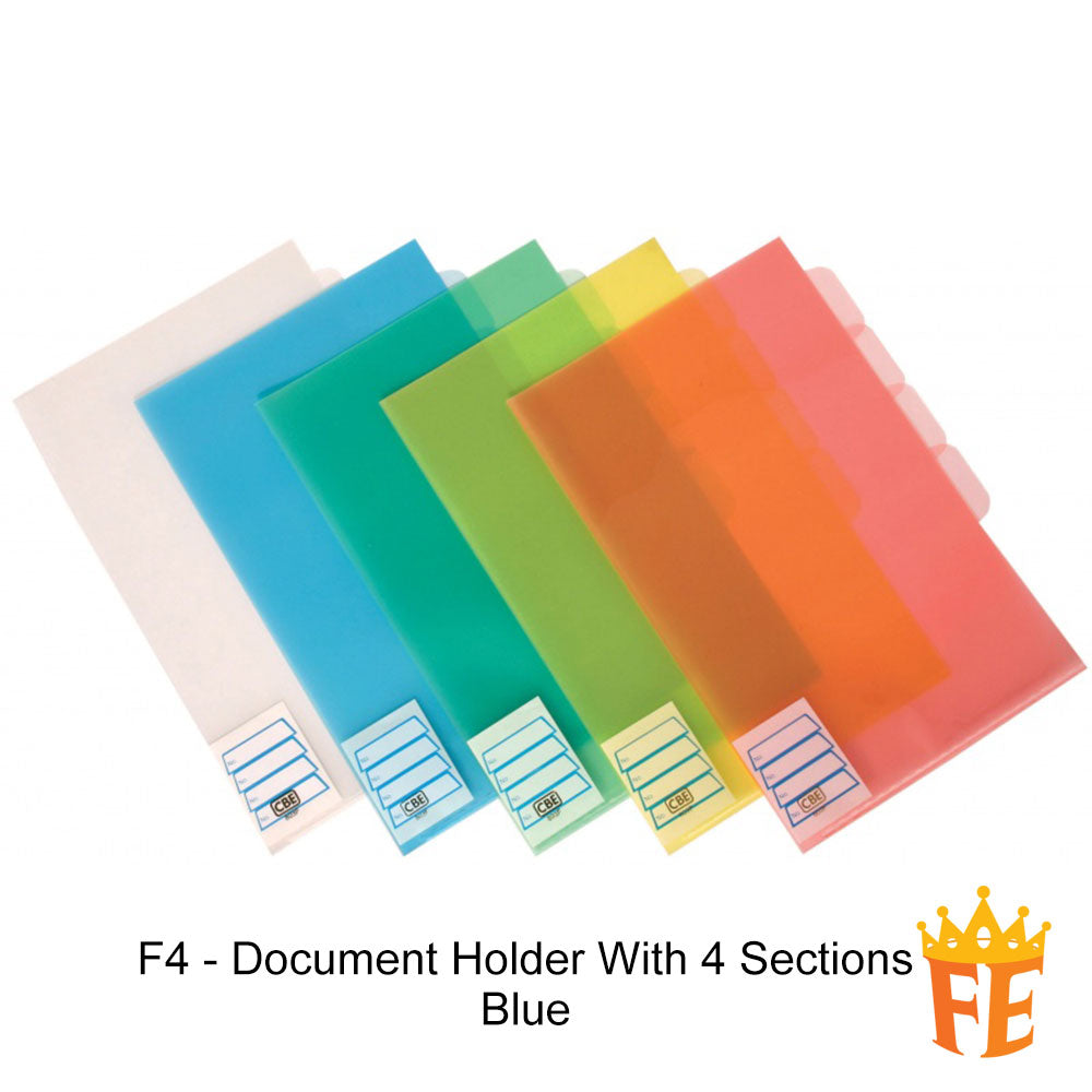 CBE 803A / 803F PP Document Holder With 4 Sections A4 / F4