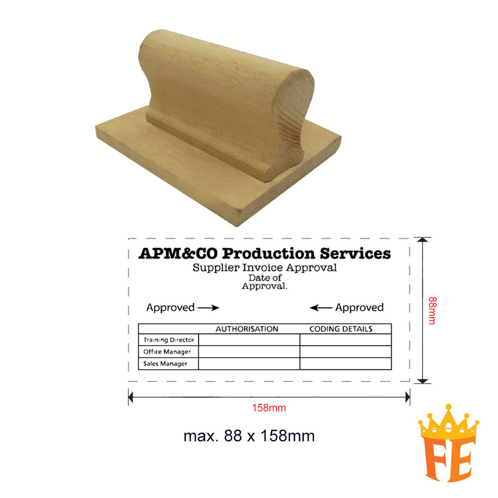 Index Stamp Large Size (Wooden Handle) Above 100mm Size