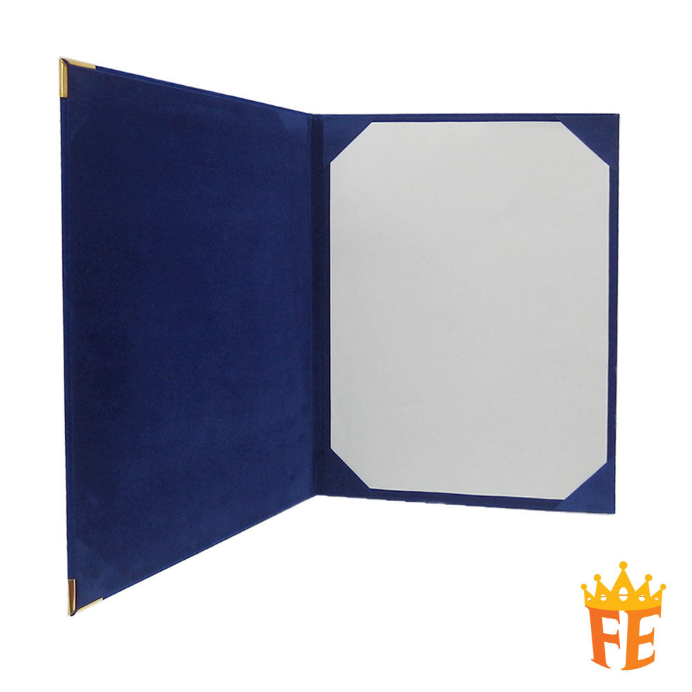 EMI Certificate Holder Velvet (Single Side, A4 Size) Blue / Maroon
