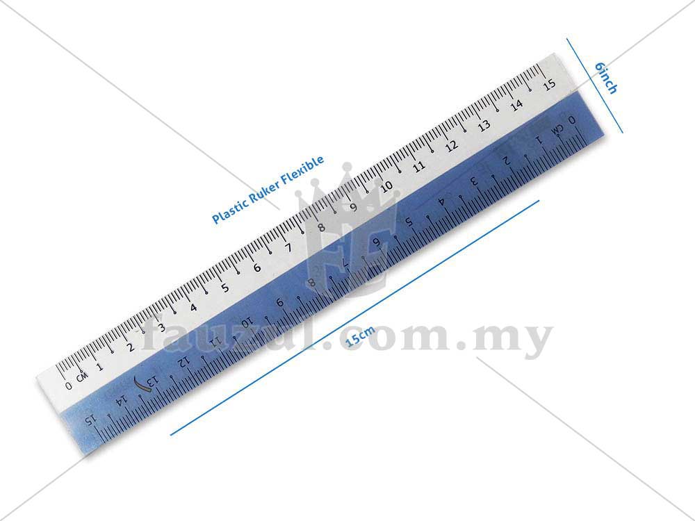 Plastic Ruler Flexible 15cm