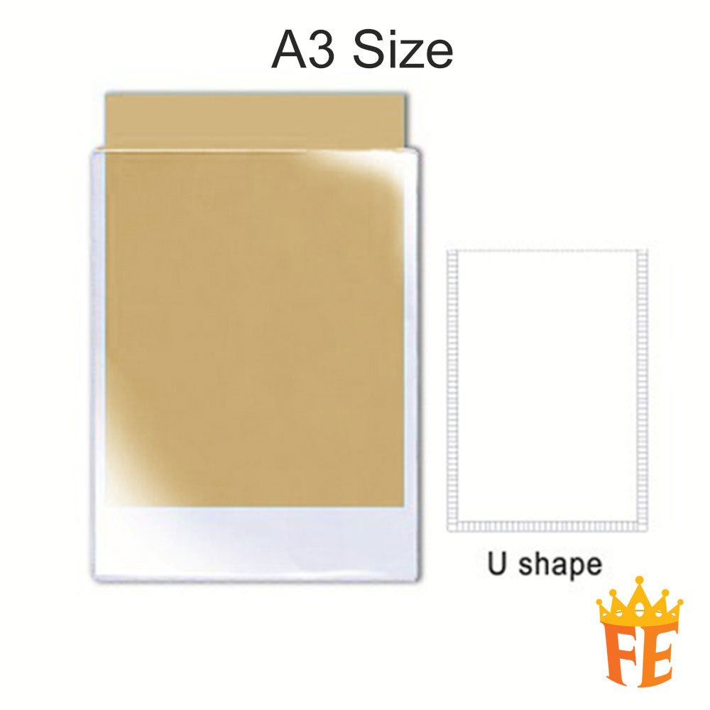 CBE L / U / C Shape A4 / F4 / A3 PVC Transparent Document Holder