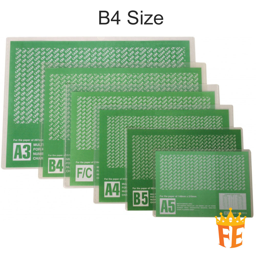 CBE PP Clear Case 9313 / 9314 / 9315 / 9301 / 9304 / 9305 / B4 / B5 / A3 / A4 / A5 / F4