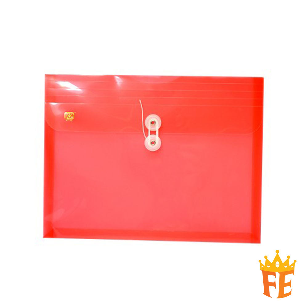 K2 PP Envelope File Holder A4 / F4 Multi Colour With Button And String Closure