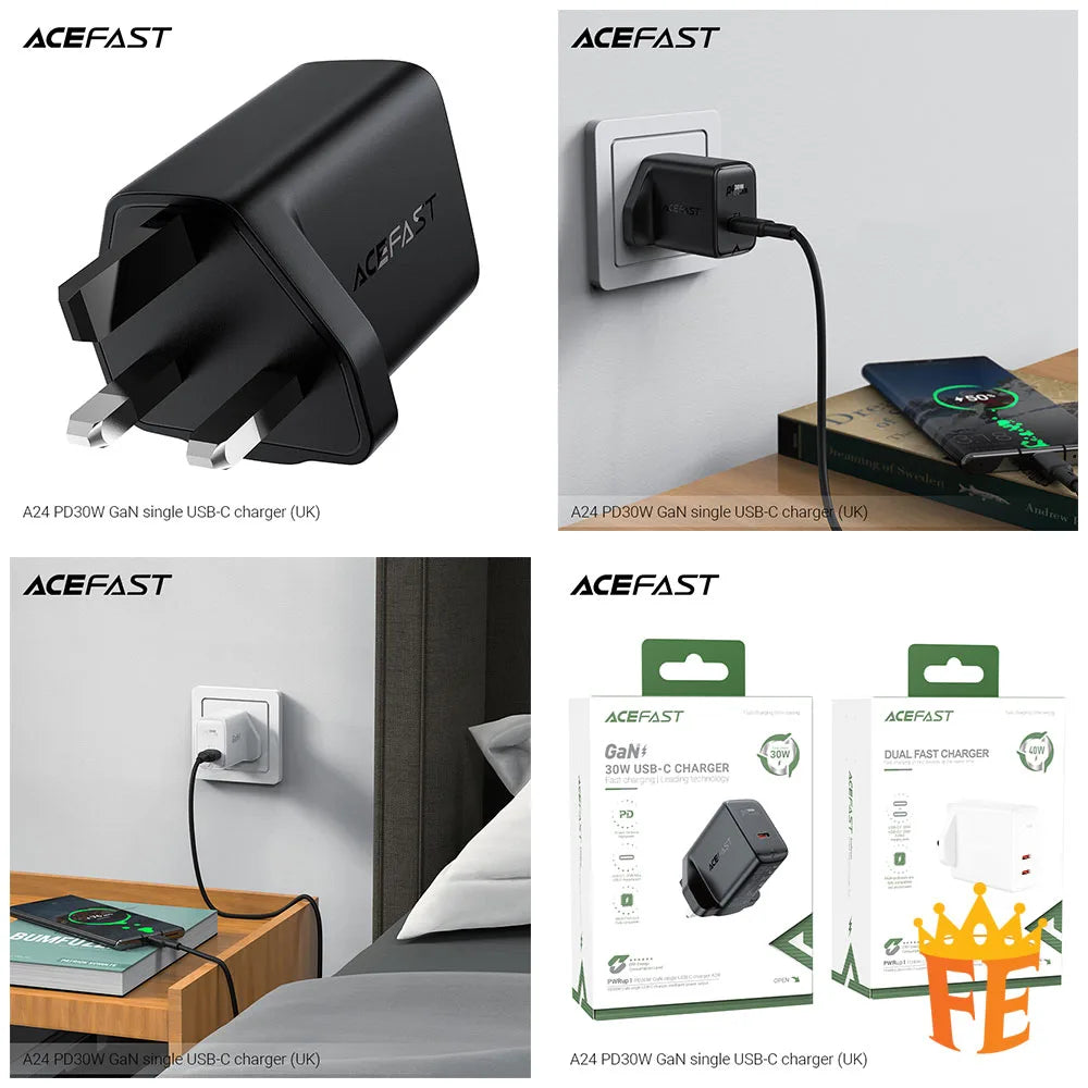 ACEFAST PD30W GaN Single USB-C Charger A24