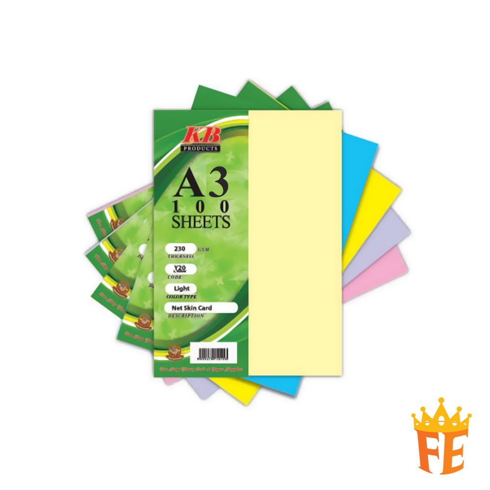 Net Card 230gsm 100 Sheets A4 / A3 Multi Colour