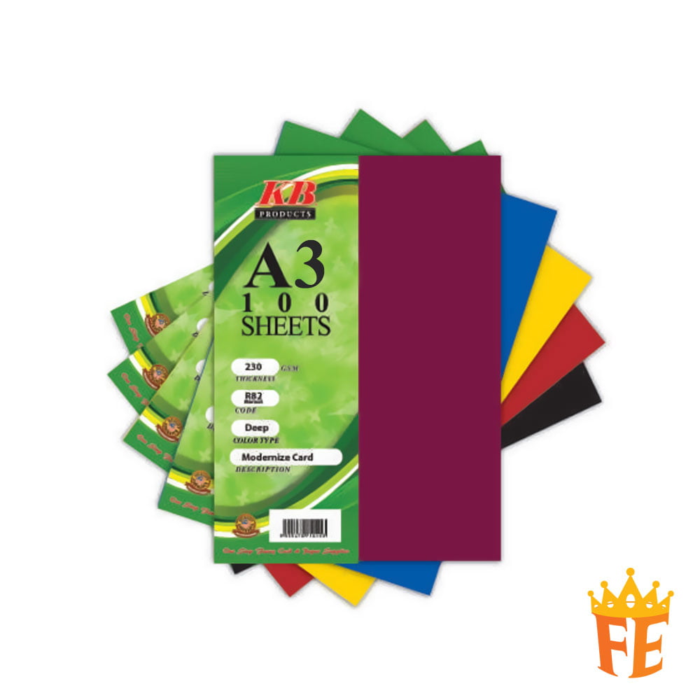 Modernize Card 230gsm 100 Sheets A4 / A3 Multi Colour