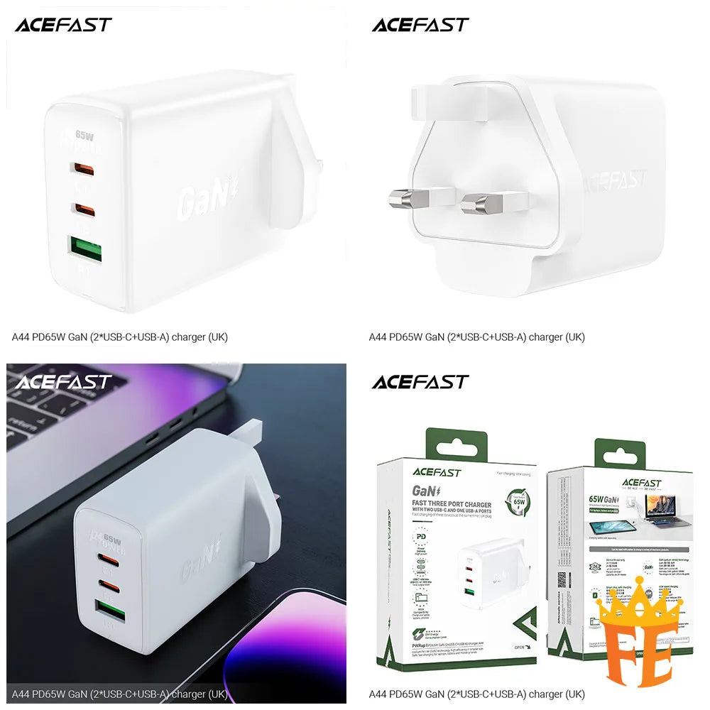 ACEFAST PD65W GaN (2 X USB-C+USB-A) Charger A44