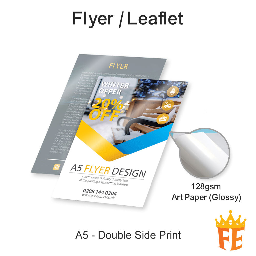 Offset Printing Flyers / Letterhead / Loose Sheets A5 / A4 / A3 All Weights