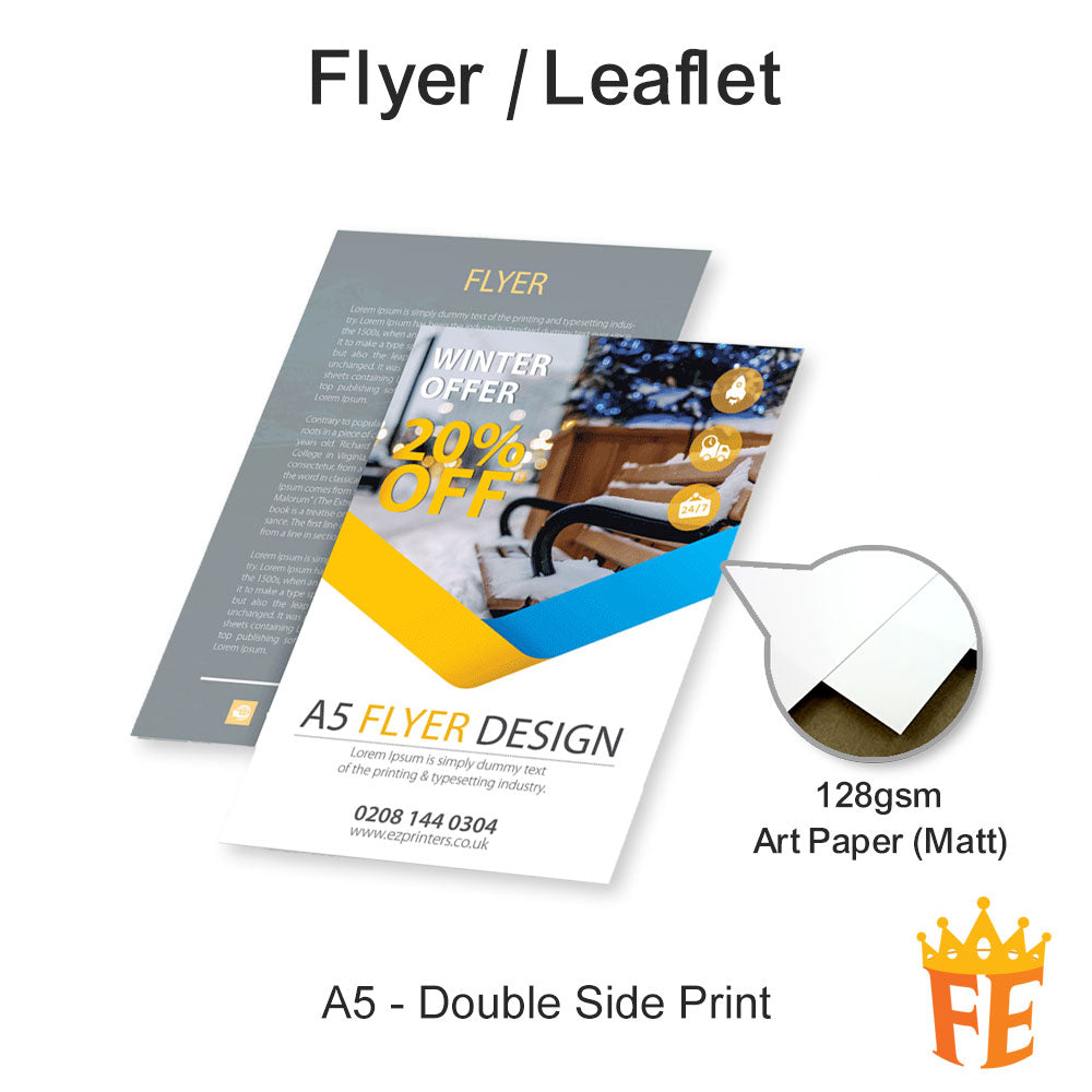 Offset Printing Flyers / Letterhead / Loose Sheets A5 / A4 / A3 All Weights