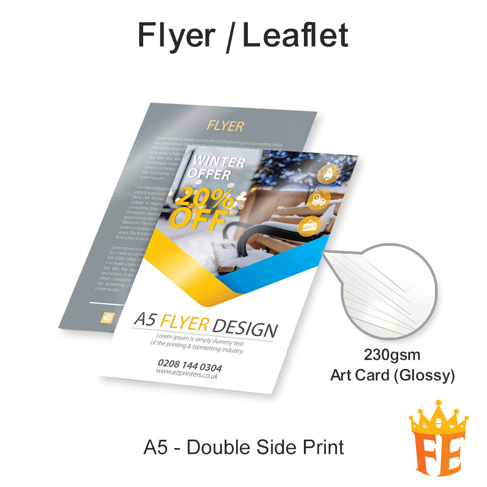 Offset Printing Flyers / Letterhead / Loose Sheets A5 / A4 / A3 All Weights