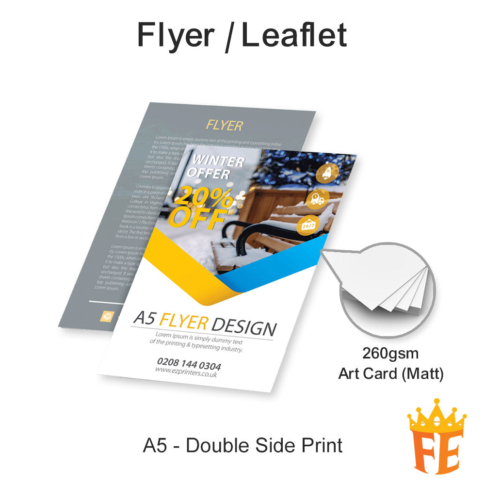 Offset Printing Flyers / Letterhead / Loose Sheets A5 / A4 / A3 All Weights