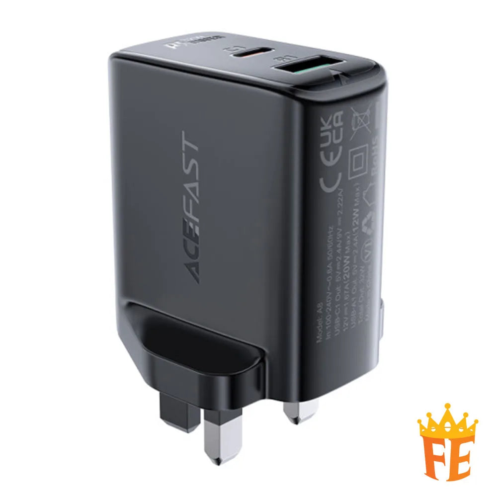 ACEFAST PD32W (USB-C+USB-A) Dual Port Charger A8