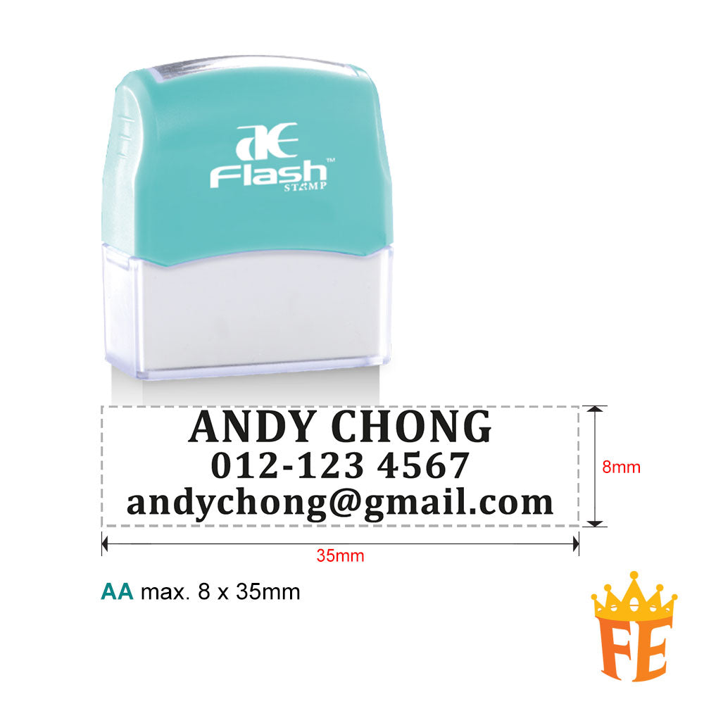 AE Flash Self Inking Stamp All Size