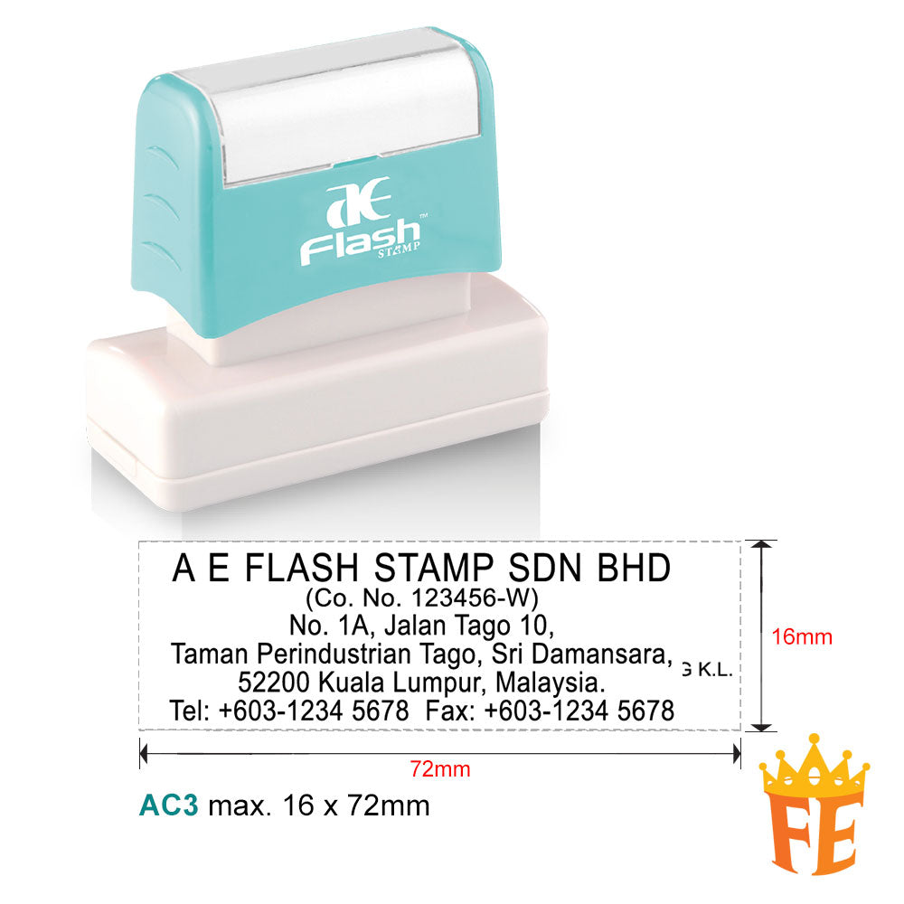 AE Flash Self Inking Stamp All Size