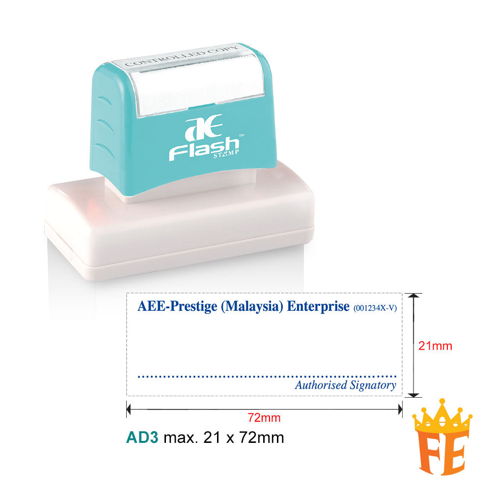 AE Flash Self Inking Stamp All Size