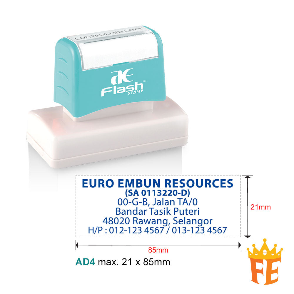 AE Flash Self Inking Stamp All Size