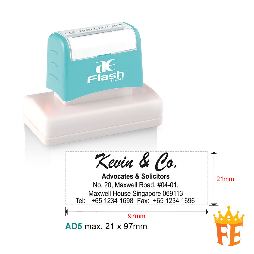 AE Flash Self Inking Stamp All Size