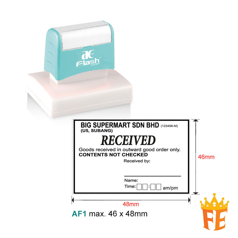 AE Flash Self Inking Stamp All Size