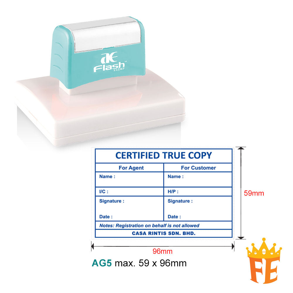 AE Flash Self Inking Stamp All Size