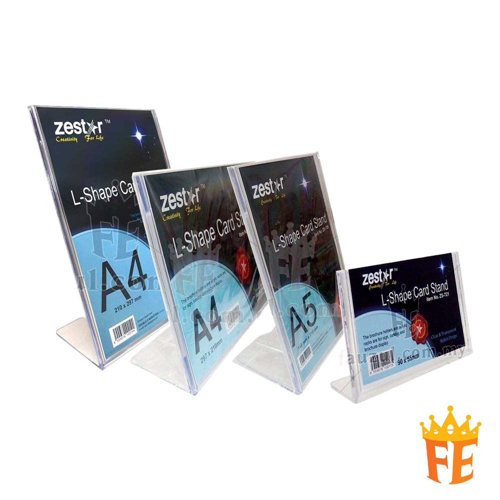 Acrylic L Shape Card Stand IC / A6 / A5 / A4