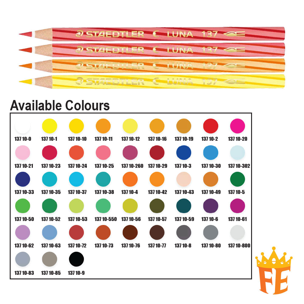 Staedtler Luna Watercolour Pencils 12 / 24 / 36 / 48 Colours (Box/Carton)