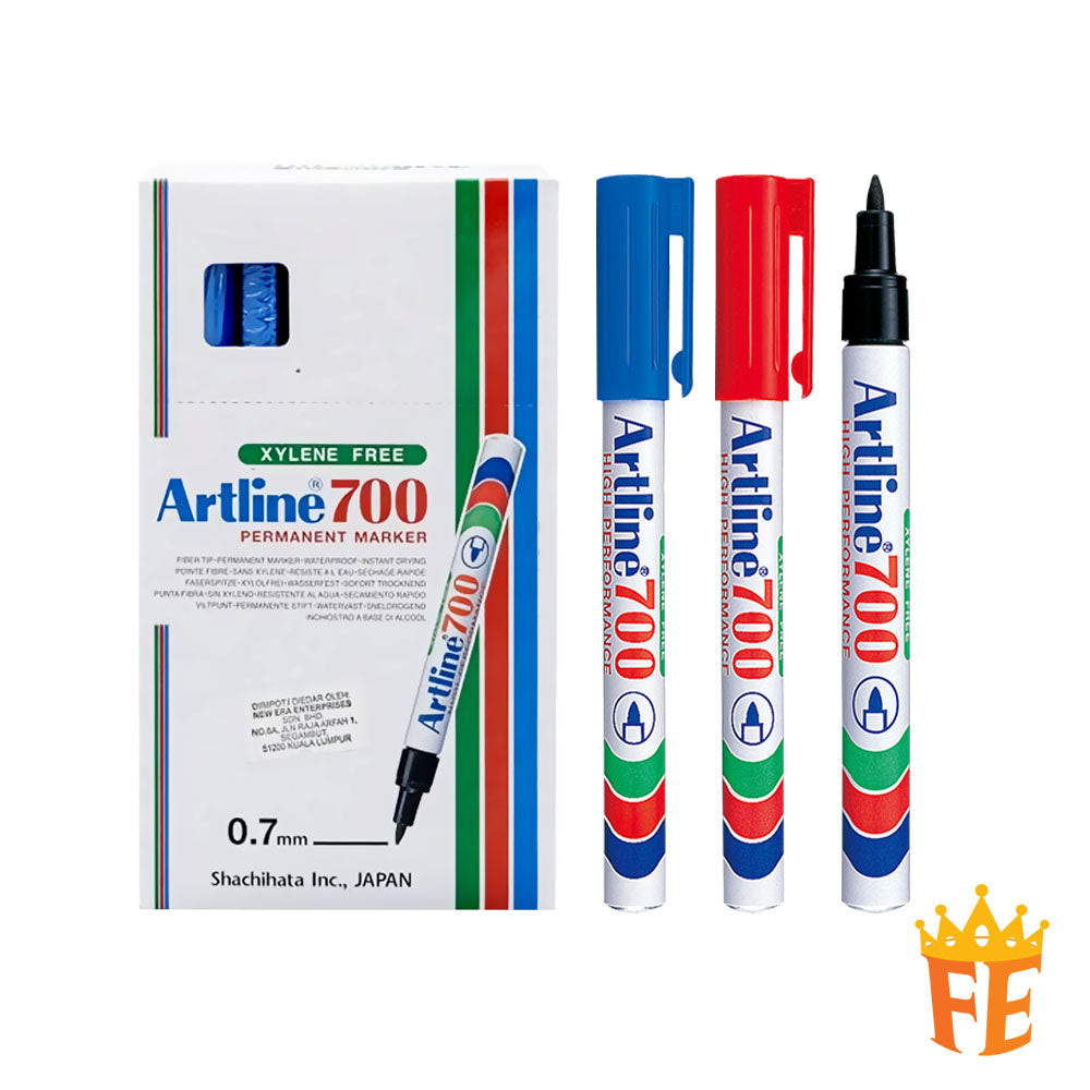 Artline Permanent Marker Ek-700 Fine Tip 0.7mm & All Colour