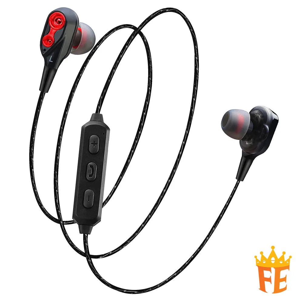 CLiPtec Dual Dynamic Drivers Bluetooth Earphone - Air-2soul BBE-103