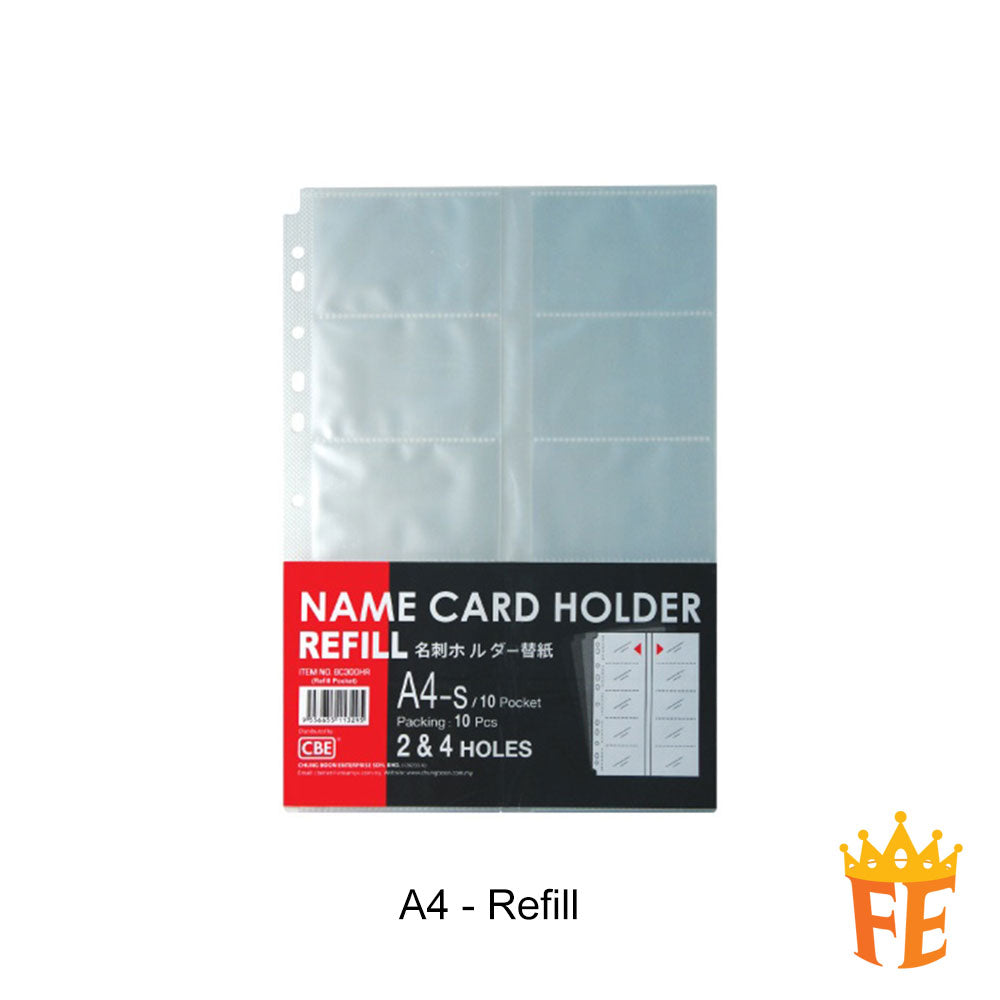 CBE BC300H PP Refillable Name Card Holder & Refill (A4)