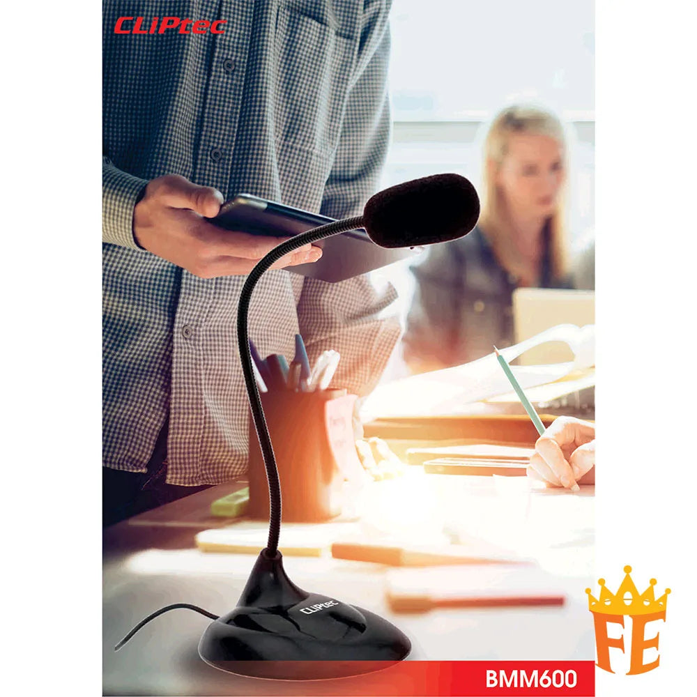 CLiPtec MultiMedia Table Stand Microphone Black BMM-600