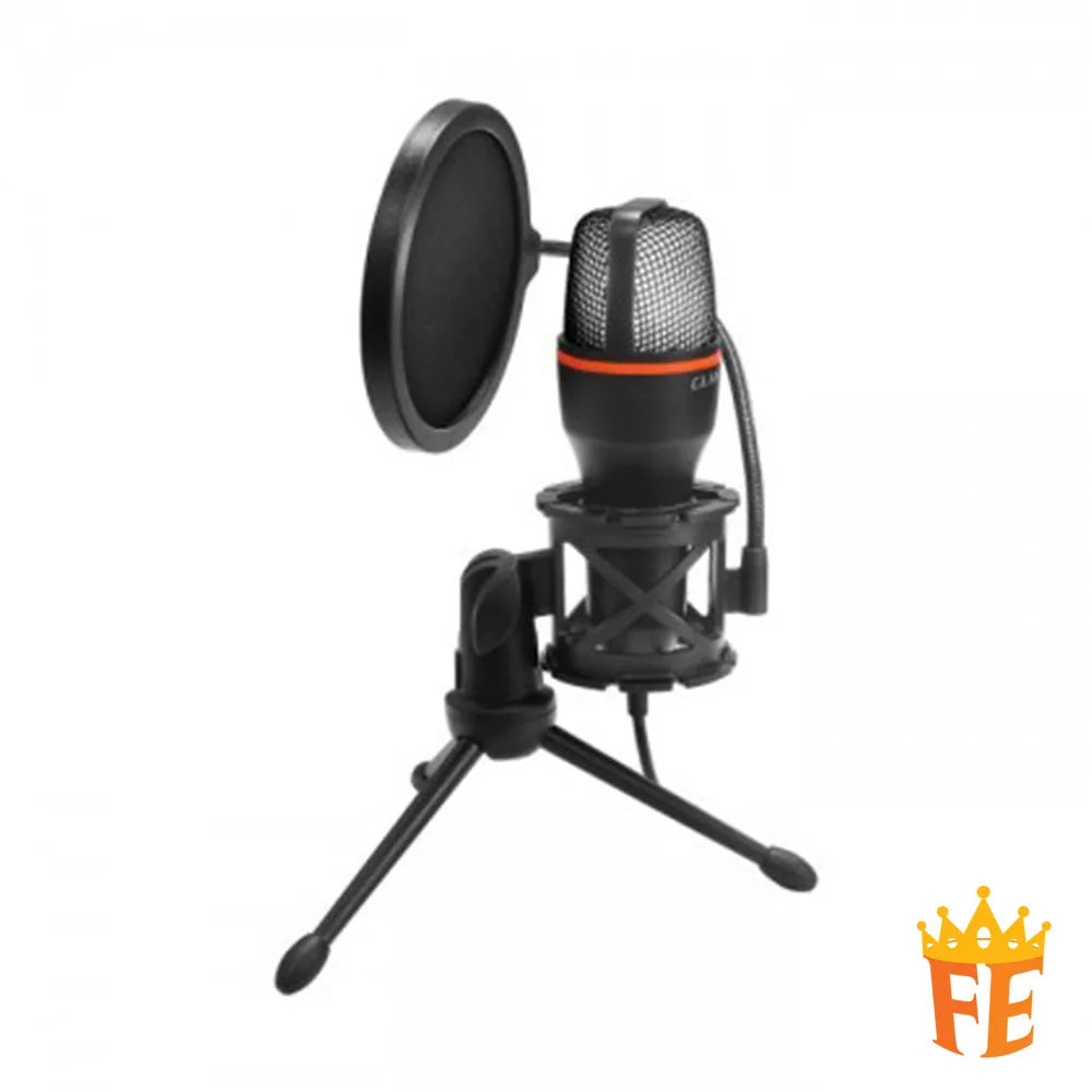 CLiPtec BMM620 RGB USB Condenser Microphone with Popping Filter and Anti-Shock Tripod Black BMM-620
