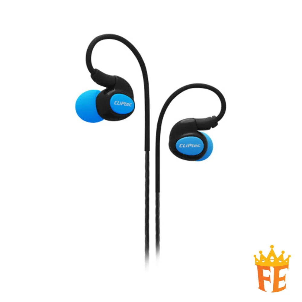 CLiPtec Sports Secure Fit Earphone With Microphone-Xtion-pace BSE-201