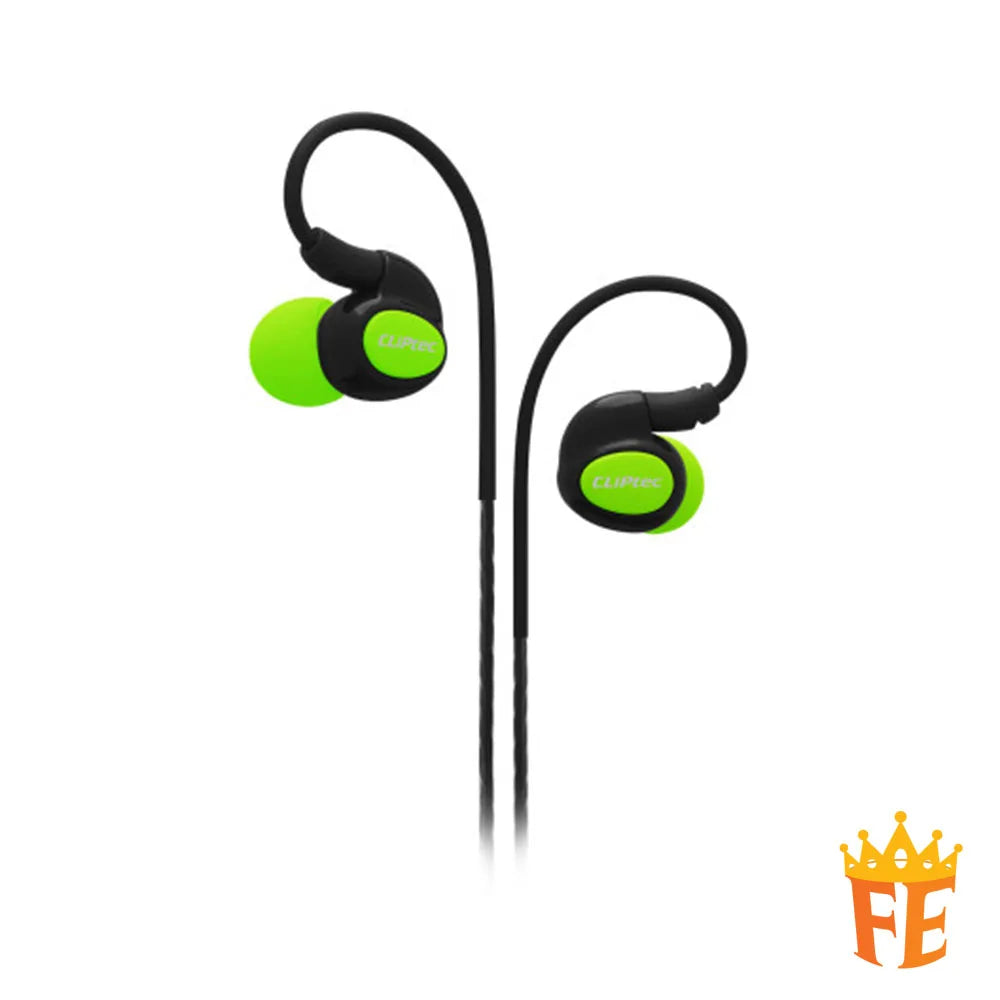 CLiPtec Sports Secure Fit Earphone With Microphone-Xtion-pace BSE-201