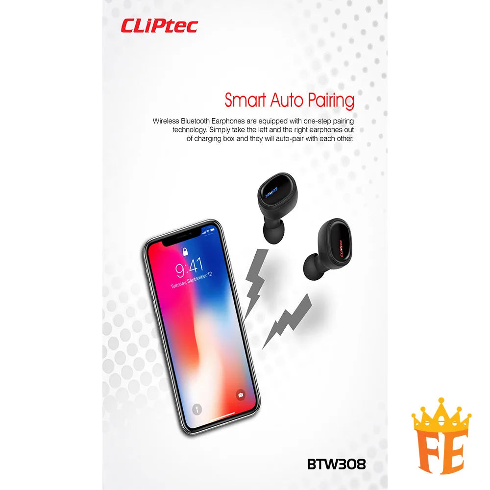 CLiPtec Bluetooth True Wireless Stereo Earphone - Dot BTW-308