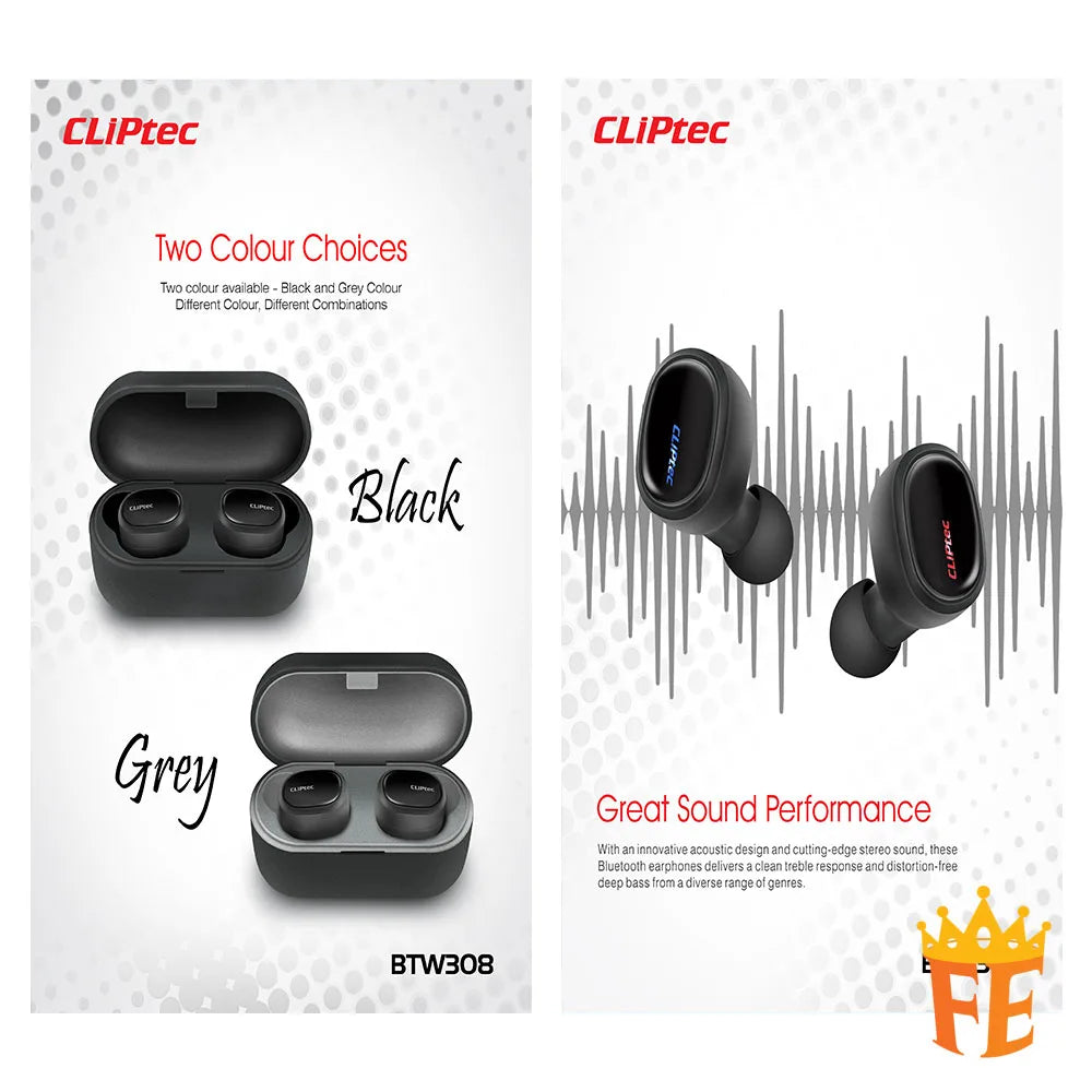 CLiPtec Bluetooth True Wireless Stereo Earphone - Dot BTW-308