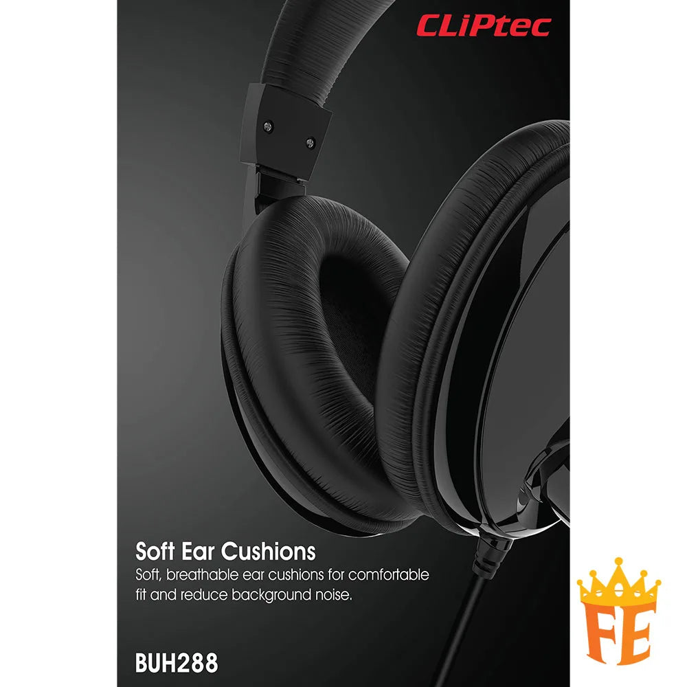 CLiPtec USB Multimedia Stereo Headset (U-SoundMate) Black BUH-288