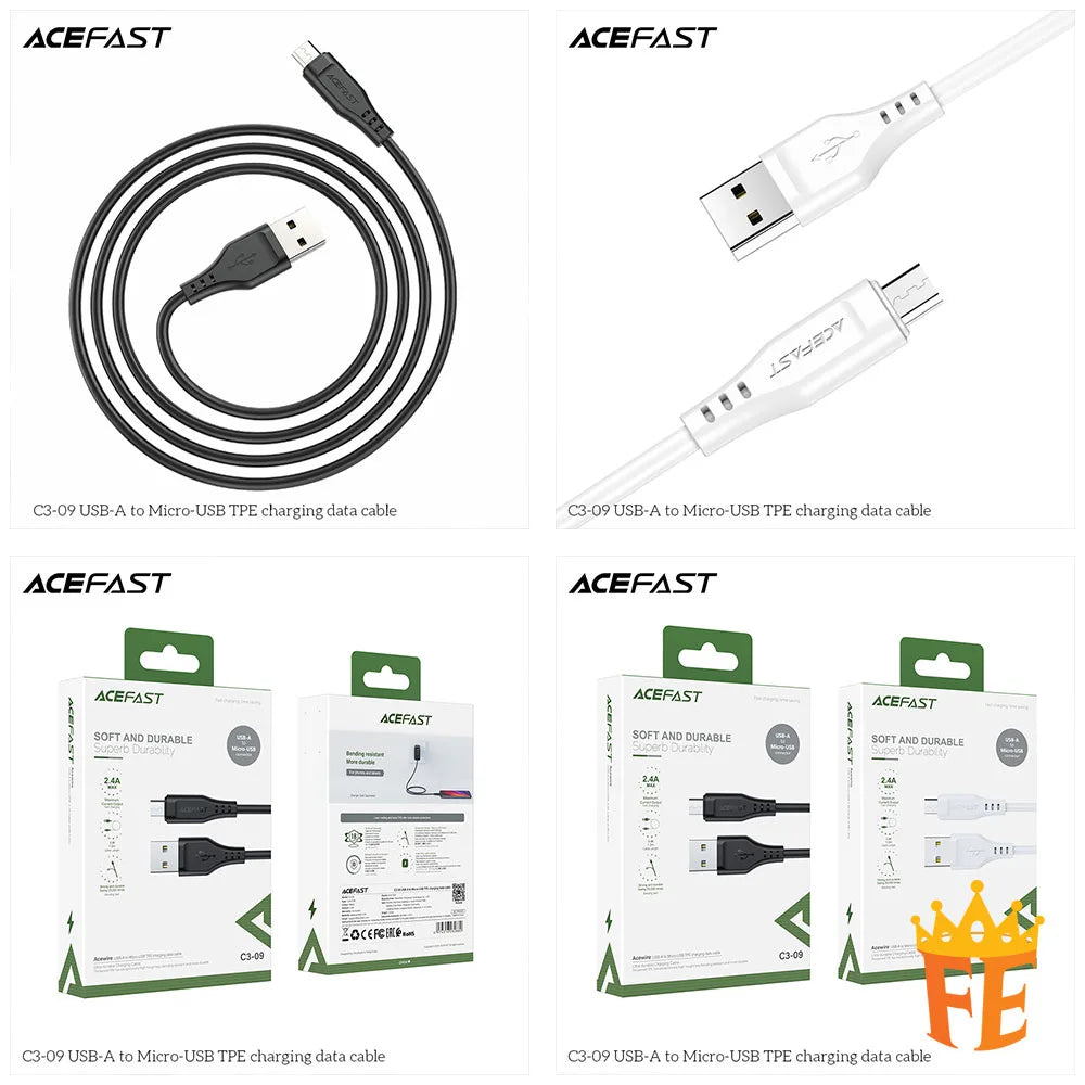 ACEFAST USB-A to Micro-USB Type Charging Data Cable 1.2M C3-09