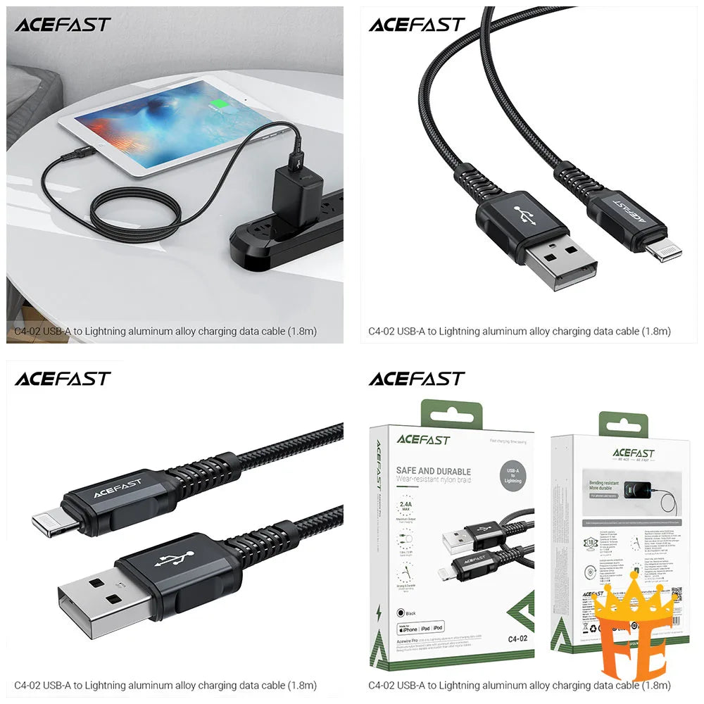 ACEFAST PD30W USB-C to Lightning Aluminum Alloy Charging Data Cable 1.8M C4-01