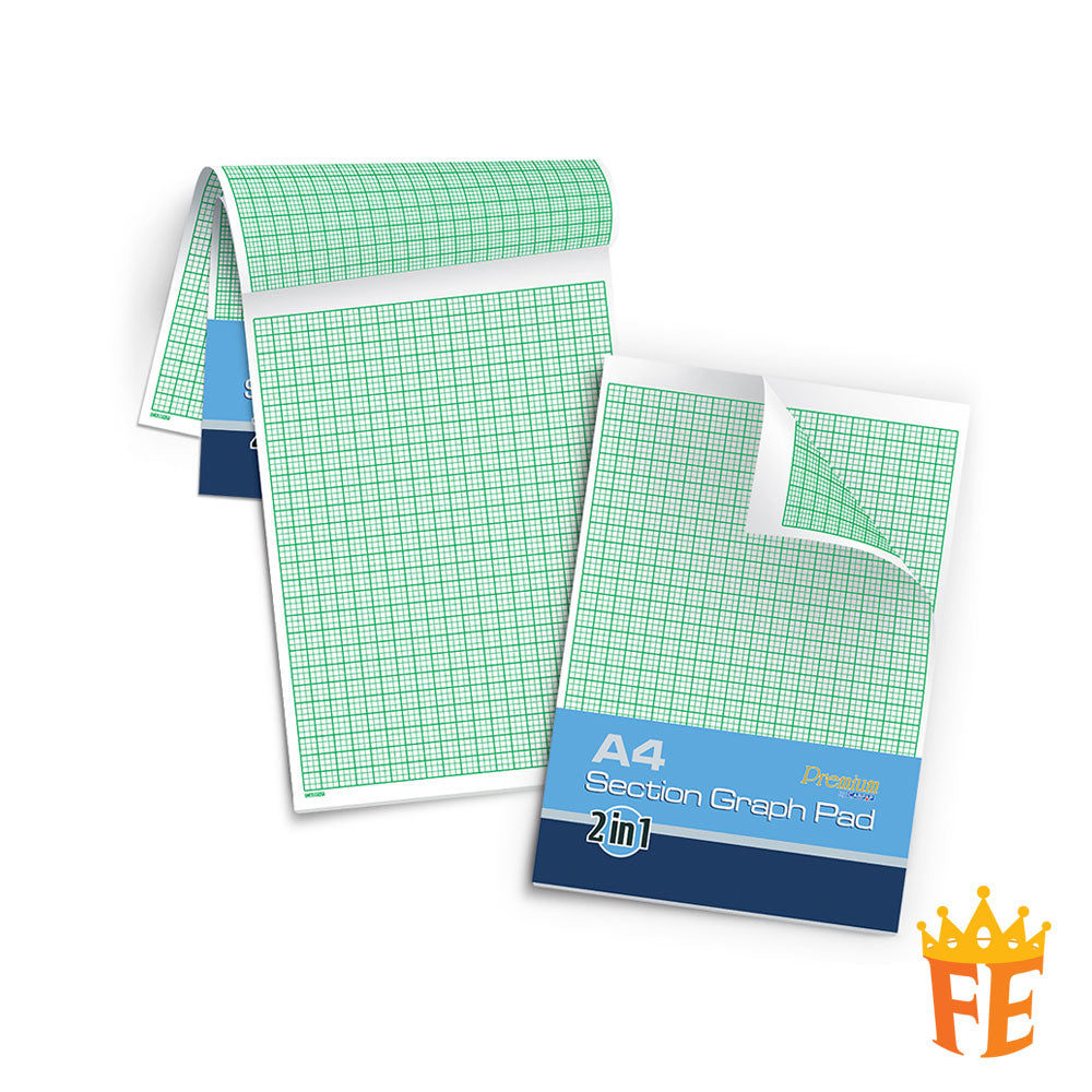 Campap Section / Graph Pad (1mm & 2mm Square) 70gsm 30 Sheets A4
