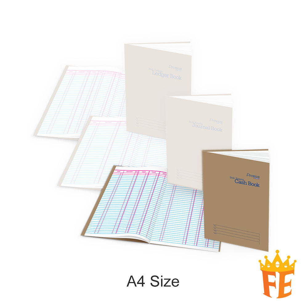 Kraft Cover Book Keeping 60gsm 40 Pages A4 Ledger / Journal / Cash
