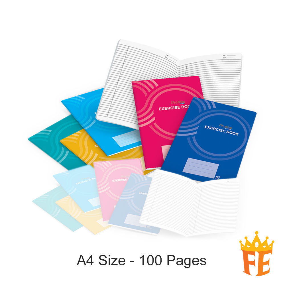 Campap Exercise Book ( including cover ) 60gsm F5 / A4 - 80 / 100 / 120 / 160 / 200 Pages