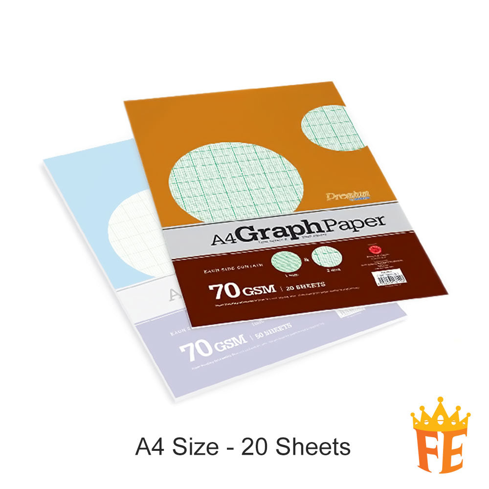 Campap Graph Paper (2mm & 1mm Square) 70gsm A4 20 / 50 Sheets