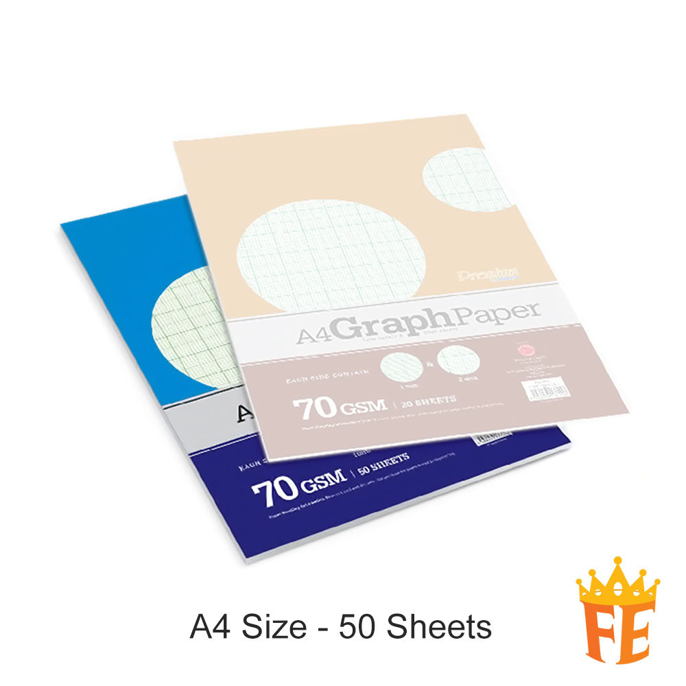 Campap Graph Paper (2mm & 1mm Square) 70gsm A4 20 / 50 Sheets